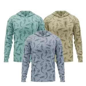 Camisas de Pesca con Capucha para Hombre, Personalizadas, Protección Solar, Manga Larga, Poliéster y Spandex, Sublimación - Product Image 1