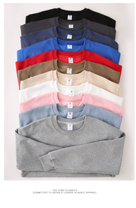 Sudadera de cuello redondo extragrande para hombre, estilo moderno, corte holgado, esencial para la moda, sudaderas de algodón y felpa en colores sólidos - Product Image 5