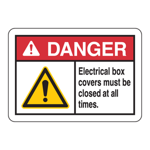 Brady Danger <b>Electrical</b> <b>Box</b> <b>Cover</b> Sign 7x10 Inch Indoor Outdoor Safety Warning - Product Image 1