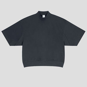 เสื้อยืดแขนยาวทรงโอเวอร์ไซส์สำหรับผู้ชาย ผ้าคอตตอน 100% สีเทาฟอก  รับสกรีนโลโก้ ขายส่ง เสื้อยืดผู้ชายเท่ๆ - Product Image 5