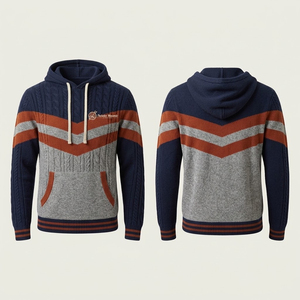 Modern Minimalist Printed Regular Fit Casual Knitted Hoodies 100% Cotton Eco-Friendly <b>Waterproof</b> Pocket Bulk - Product Image 1