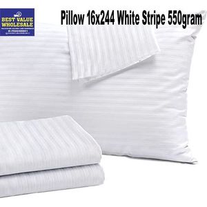 High Quality Heated Cooling White Stripe 16x24 Inch <b>Feather</b> Fiber Home Hotel Soft Polyester Cushion <b>Pillow</b>-Oeko-Tex Certified - Product Image 2