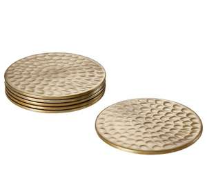 Round Stainless Steel Metal <b>Coaster</b> <b>Set</b> with Cork Bottom for Hot and Cold Drinks - Product Image 5
