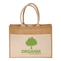 Sac à main/sac de courses/sac cadeau vintage en jute de haute qualité, écologique, en toile de coton, avec décoration lettres, unisexe, tendance, portable, pour usage quotidien