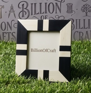 BillionOfCraft Square Bone Resin Photo Frame Handmade Modern Decorative <b>Picture</b> <b>Holder</b> for Home Office Display - Product Image 1