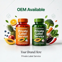 Compléments alimentaires à base de fruits et légumes sous marque privée, fabriqués avec des superaliments entiers et 90 capsules de légumes et 90 capsules de fruits