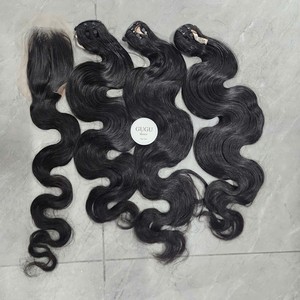 Body Wave Bundles for <b>Black</b> Women Raw Virgin Vietnamese Human Hair <b>Wig</b> Silky Shiny Smooth Texture Transparent Lace Front - Product Image 2