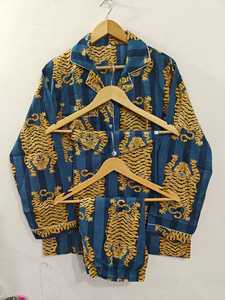 Conjunto de Pijama de Algodón con Rayas, Estilo Casual Unisex, para Vacaciones, Ropa de Dormir, Camisa Larga de Invierno - Product Image 2