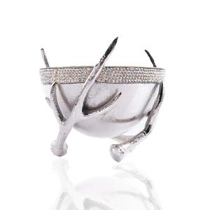 Wholesale Luxury Gold Metal 6-Compartment <b>Serving</b> Cluster Bulk Brass Finish Condiment Bowl <b>Set</b> with Decorative Tree Branch Flora - Product Image 4
