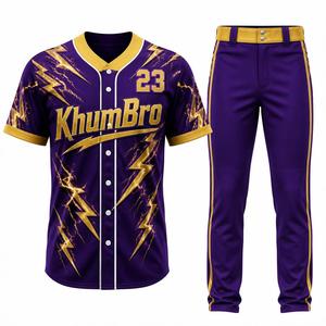 Ensemble uniforme de baseball personnalisé blanc et rouge flamme, maillot et pantalon imprimés par sublimation, kit d'équipe personnalisé, vente en gros - Product Image 4