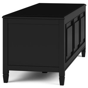 Panca Contenitore Nera Connaught per Arredamento Soggiorno - Product Image 3