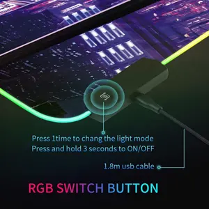 Tappetino per Mouse con illuminazione RGB progettato in modo creativo, tappetino per Mouse da Gaming,