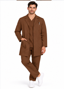 Blouse de laboratoire blanche professionnelle unisexe à manches longues, respirante, en coton et polyester, uniforme médical d'hôpital, pharmaceutique - Product Image 2
