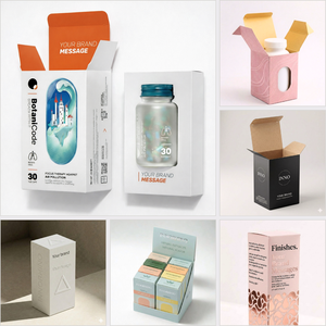 Caja de Cartón Plegable de Primera Calidad con Cierre Inverso Personalizado para Productos de Suplementos y Cuidado de la Piel - Product Image 4