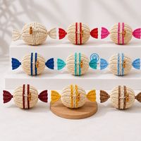 Panier Cadeau Écoresponsable en Rotin Fait Main, en Forme de Bonbon, Tressé, pour Ramadan et Aïd 2027, Support à Bonbons, Fourniture en Gros Faite à la Main
