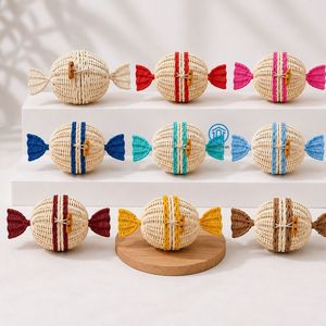 Eco Friendly Handmade Rattan Candy <b>Gift</b> Basket Candy Shape Woven Ramadan <b>Eid</b> 2027 Favor Holder Handmade Wholesale Supply - Product Image 4