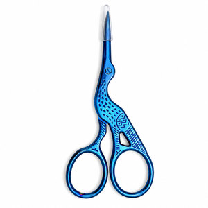 Blue Stork Style Embroidery <b>Scissors</b> Stainless Steel Fine Tip <b>Sewing</b> <b>Scissors</b> for Cross Stitch OEM Manufacturer - Product Image 1