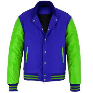 Ropa de invierno, chaqueta de invierno, chaquetas estilo universitario de cuero/lana para venta en línea a precio económico - Product Image 6