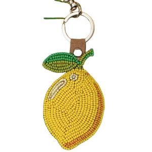 Fashionable Vintage-Inspired <b>Key</b> <b>Holder</b> with Beaded Bag Charm Lightweight Accessory with Fruit Pattern for Everyday Use - Product Image 1