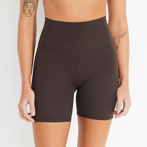 Shorts de sport taille haute pour femmes, logo personnalisé, yoga, entraînement, fitness, gym, vêtements de sport extensibles - Product Image 1