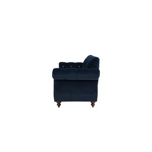 Divano a 2 Posti di Lusso in Velluto Indaco con Cuscini, Arredamento Formale per Soggiorno - Product Image 6