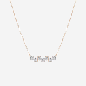 Colgante de Cadena con Siete Piedras de Diamante Cultivado en Laboratorio, Corte Princesa, 1 34 Ctw, Joyería Elegante y Brillante para Mujer - Product Image 1