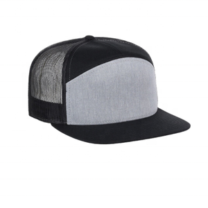 Gorra Trucker Richardson Auténtica Personalizada de 7 Paneles, Impermeable, Gris Jaspeado/Negro, Malla, Parche Bordado en 3D, Algodón, Dos Tonos - Product Image 3