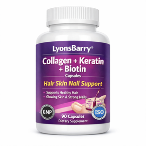 Capsules de Collagène + Kératine + Biotine – Soutien Cheveux Peau Ongles – Marque Privée OEM GMP - Product Image 1