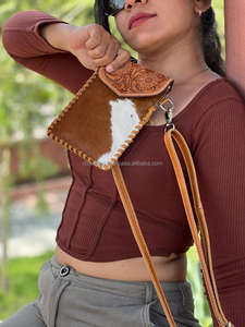 Monedero para teléfono, bolso de mano de piel de vaca Real, bolso tallado a mano, bolsos de tamaño pequeño, bolso de mano, bolso de mano - Product Image 4