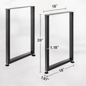 Pieds de table à manger carrés en acier inoxydable OEM/ODM - Robustes, installation facile, design mid-century, pour salle à manger, bureau, hôtel EDPTBL000 - Product Image 5
