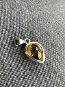 Glowing Citrine Pendant 925 Sterling Silver Handmade Natural Faceted Gemstone November Birthstone Jewelry Gift - Product Image 4