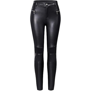 Best Quality Women's Casual PU <b>Pants</b> Winter Elastic Waist High Breathable Waterproof Eco-friendly Cheap Price - Product Image 1