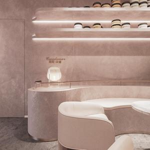 सुरुचिपूर्ण उच्च अंत सौंदर्य सैलून सजावट सौंदर्य प्रसाधन प्रदर्शन दर्पण अनुकूलन योग्य प्रदर्शन रैक डिस्प्ले काउंटर आंतरिक सजावट - Product Image 6