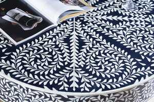 High Quality Modern Bone Inlay Coffee <b>Table</b> Handcrafted Elegant Centerpiece for Living Room Decor Bone inlay furniture accent - Product Image 4