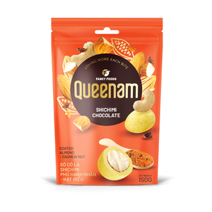 Dragées de chocolat pur, fabricant et fournisseur OEM/ODM, certifié HALAL, 75g, chocolat Shichimi enrobé d'amandes et de noix de cajou, snacks et bonbons - Product Image 2