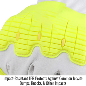 ถุงมือขับรถหนังแพะคุณภาพสูง ป้องกันแรงกระแทกด้วย TPR ทนทาน เหมาะสำหรับทำสวน - Product Image 4