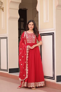 Colecciones de Salwar Kameez de estilo indio-pakistaní, tradicionales, de tela de georgette sintética, para bodas, para mujeres, con bordados. - Product Image 3