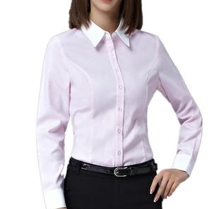 Camisa Formal Profesional de Corte Entallado para Mujer 2026, Color Azul Cielo Claro, con Botones, para Oficina, Negocios, Trabajo, Manga Larga - Product Image 5
