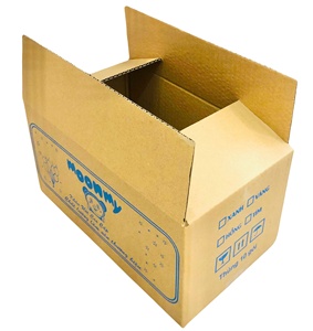 Cartons d'emballage auto-érectiles en carton ondulé écologiques et recyclables, fabriqués à partir de matériaux recyclés, pour usage domestique, imprimés en offset - Product Image 5