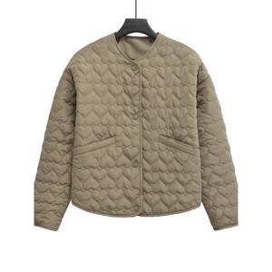 KAOPU ZA Chaqueta Informal de Primavera para Mujer Nuevo Abrigo de Algodón Acolchado en Forma de Corazón con Bolsillos - Product Image 2