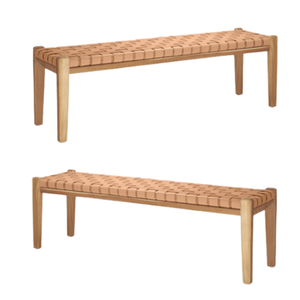 Home Garden and Park Rattan Woven <b>Bench</b> Modern Stylish Stool or Ottoman <b>Indoor</b> and Outdoor Furniture - Product Image 5