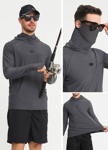 Logo personnalisé Polyester Nylon Extérieur UPF50 Protection UV Manches longues Sublimation Séchage rapide Coupe ajustée Imperméable Unisexe Pêche - Product Image 4