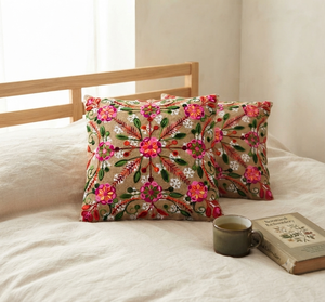 Housse de coussin en coton brodée de fleurs, confortable, 45x45 cm, pour la décoration de la maison et de l'hôtel, achat en gros directement auprès du fournisseur - Product Image 3