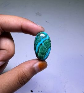 Prix de gros Pierre précieuse naturelle Chrysocolle Malachite de haute qualité, taille ovale, pour la fabrication de bijoux, vert, tailles assorties - Product Image 1