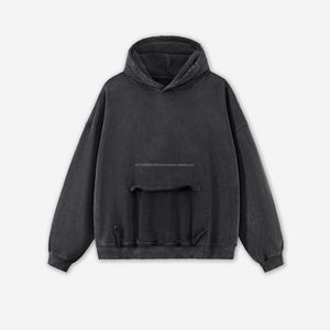 Sweat à capuche en coton épais avec logo personnalisé pour hommes, sweat à capuche uni 420 coton GSM épais et lourd vierge 100% sweats à capuche en coton - Product Image 4