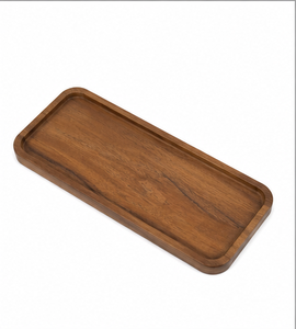 Solid Acacia Wood Modern Food Grade Valet Catchall Desk Organizer Tray Keys Wallet <b>Watch</b> Storage for Kitchen Living Room Home - Product Image 3