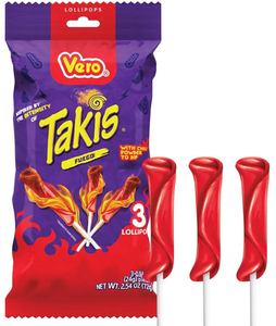 Takis Fuego Lollipop 24g, Dulce Picante con Sabor a Chile, Estilo Mexicano, Venta al por Mayor Directo de Fábrica - Product Image 1