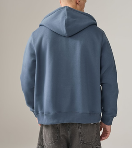 Heavyweight 380 GSM <b>Zip</b> <b>up</b> Hoodies for Men's Two-Way Zipper Oversized Blank Plain Custom Made OEM Logo Embroidery 100% Cotton - Product Image 6