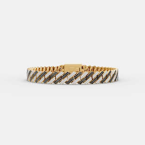 Men's Moissanite Cuban Link Bracelet 925 Silver Black Stone <b>Iced</b> <b>Out</b> Hip Hop Jewelry Diamond <b>Chain</b> Luxury Bling Party Fashion - Product Image 4