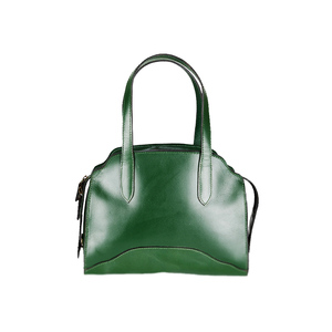 Bolso Boston de Cuero Genuino Verde con Correa Extraíble, Bolso de Mano Clásico para Mujer de Uso Diario, Cierre de Cremallera, Diseño Duradero - Product Image 1